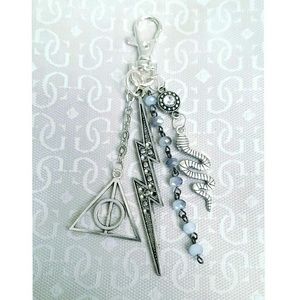 Harry Potter Themed Steel Gray Keychain